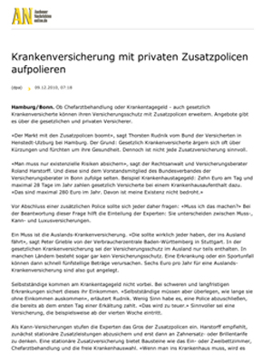 Krankenversicherung mit privaten Zusatzpolicen aufpolieren  
