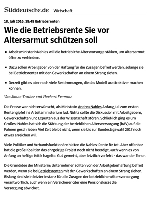 Wie die Betriebsrente Sie vor Altersarmut schützen soll  